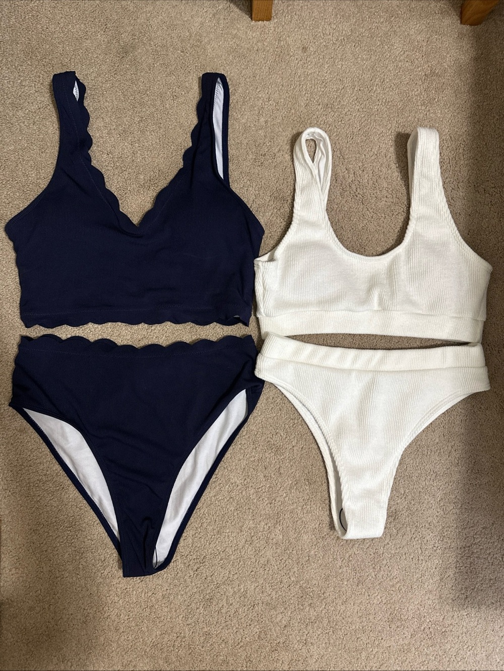 SHEIN Women’s Bikini lot Size Medium Navy & White